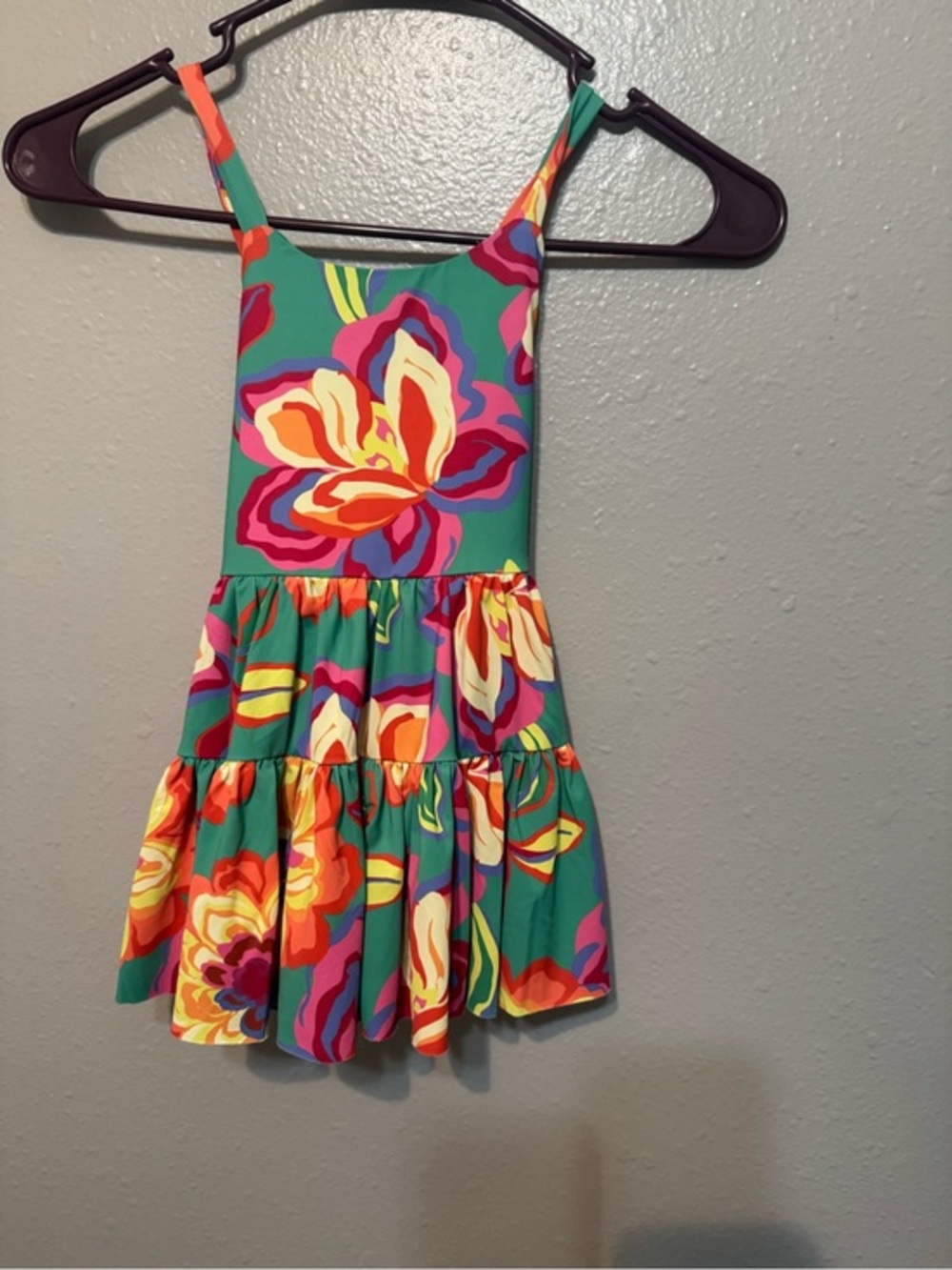 Girls' Floral Tiered Sundress - Green Multi-Dillards